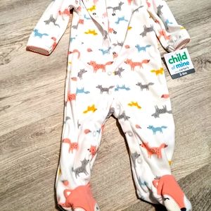 Cozy Fox footie pajamas